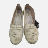 Women Perforated Slip-On Shoes with Bow