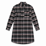 Women Flannel Long Sleeve Shirt Dress
