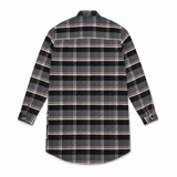 Women Flannel Long Sleeve Shirt Dress
