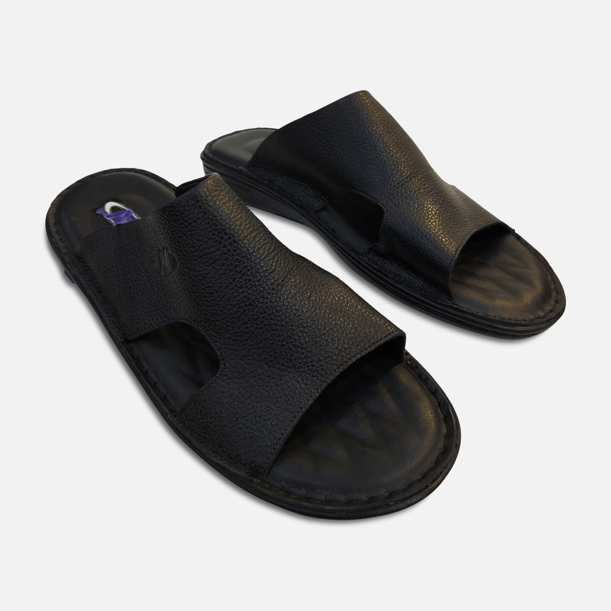 Men Leather Slide Sandals