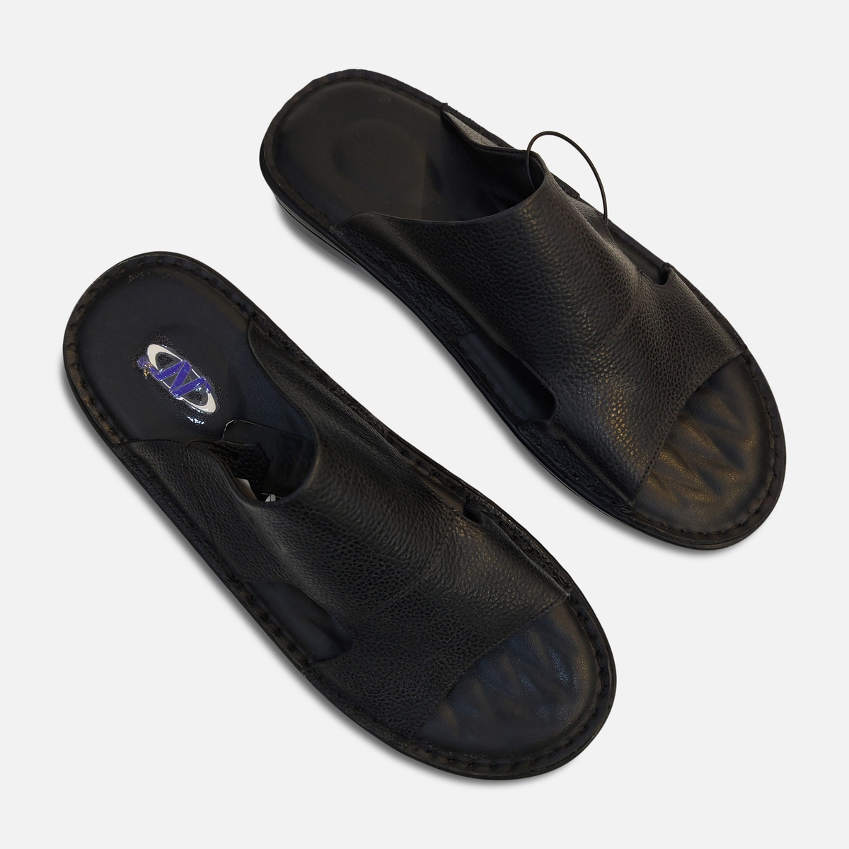 Men Leather Slide Sandals