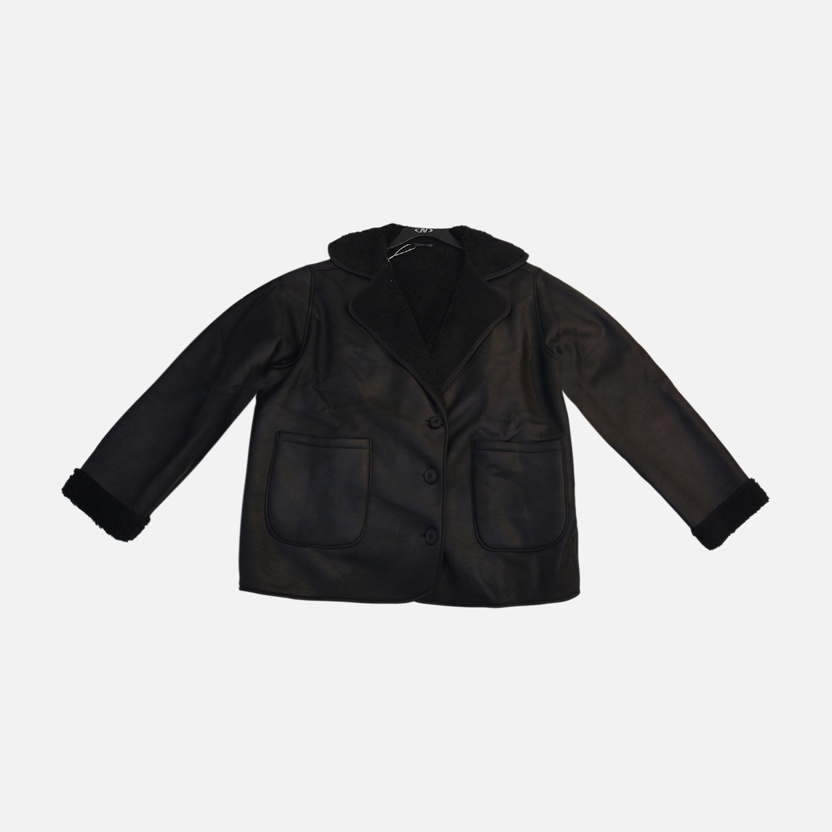Women Fleece Lined Faux Suede Jacket