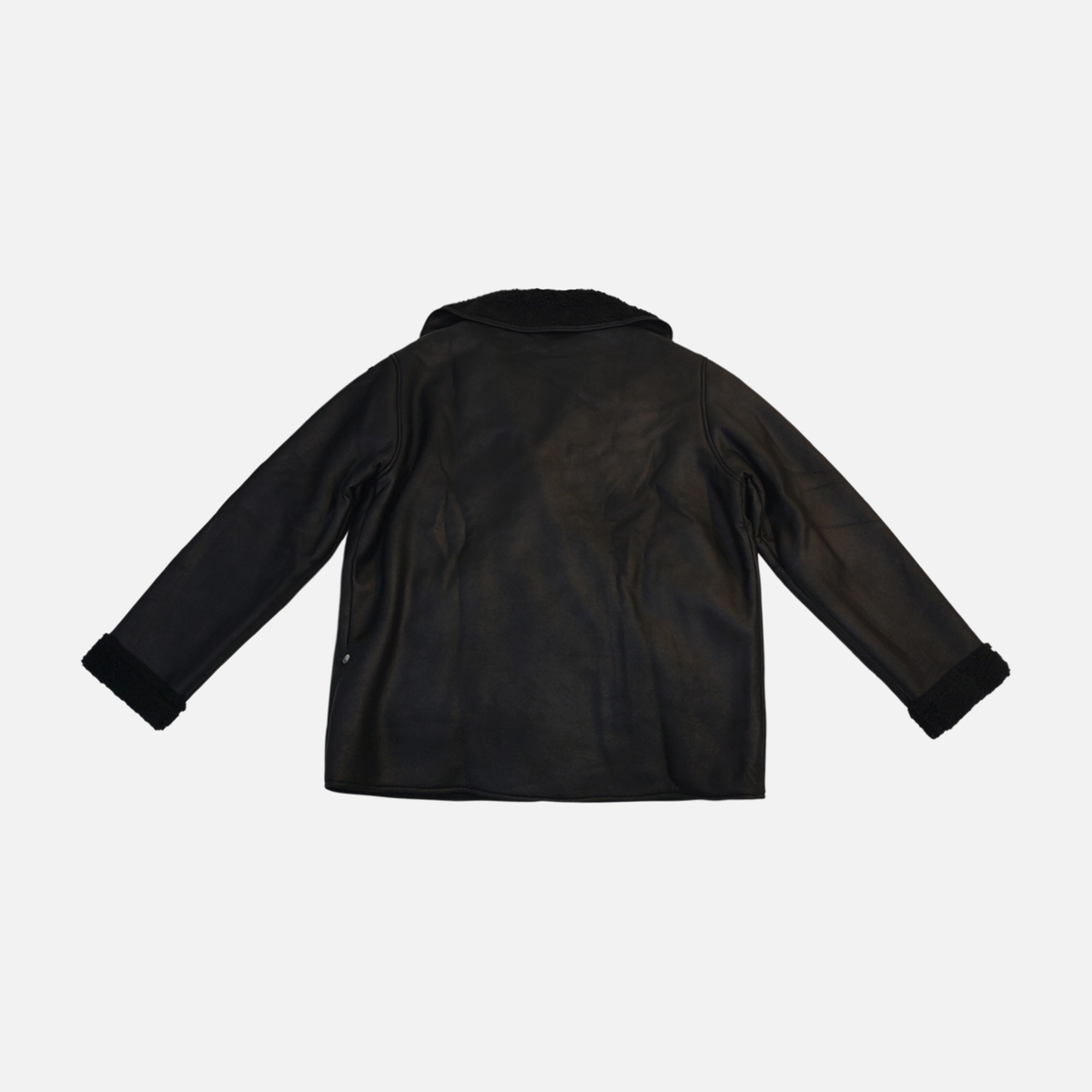 Women Fleece Lined Faux Suede Jacket
