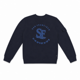 Men Crew Neck Printed Sweatshirt with Sleeve Pocket