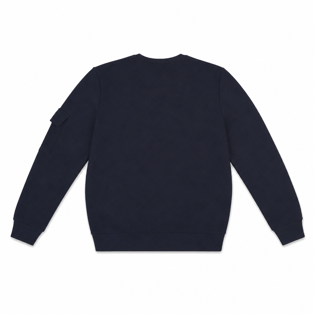 Men Crew Neck Printed Sweatshirt with Sleeve Pocket