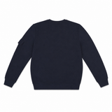 Men Crew Neck Printed Sweatshirt with Sleeve Pocket