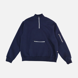 Men Half Zip High Neck Sweatshirt