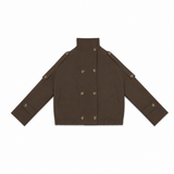 Women Double-Breasted High Collar Jacket