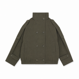 Women Double-Breasted High Collar Jacket