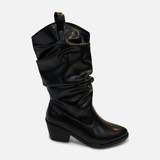 Women Slouch Western Mid-Calf Boots