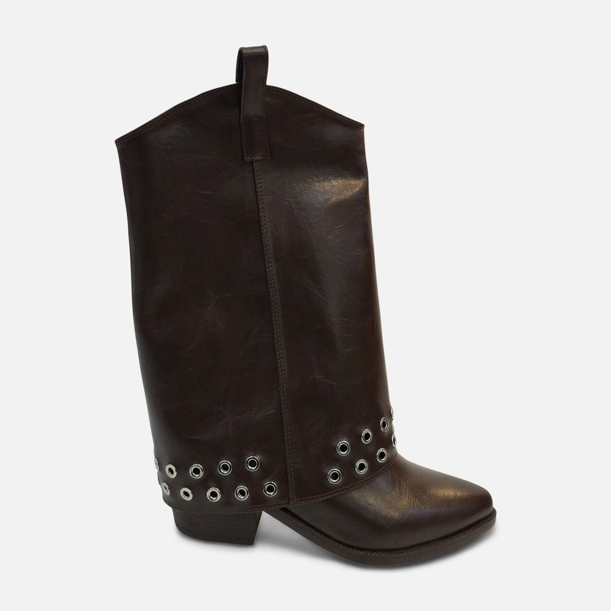Women Fold-Over Cuff Western Boots