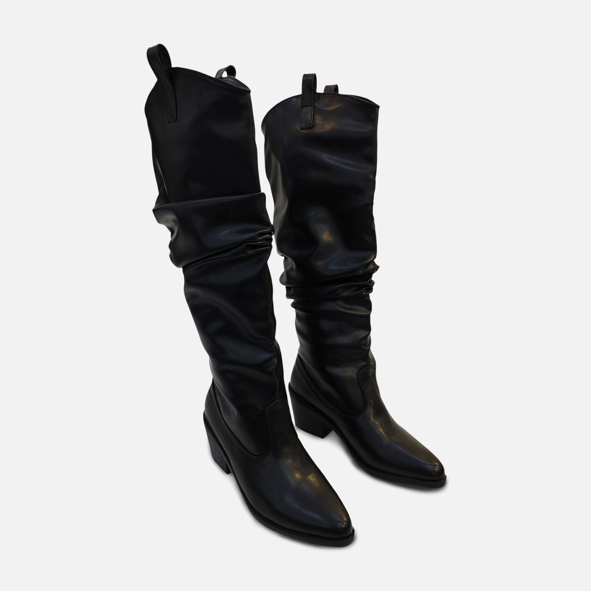 Women Slouch Western Knee High Boots