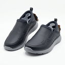 Dark Slip On Comfort Shoes With Cushioned Sole