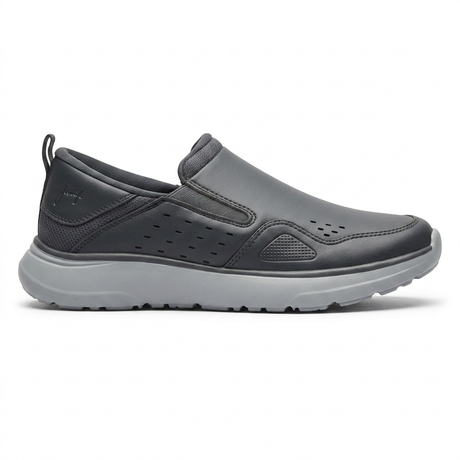 Dark Slip On Comfort Shoes With Cushioned Sole