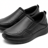 Dark Slip On Comfort Shoes With Cushioned Sole