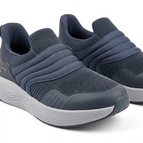 Slip On Knit Sneakers With Cushioned Sole