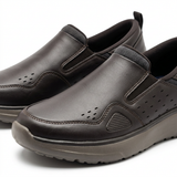 Dark Slip On Comfort Shoes With Cushioned Sole