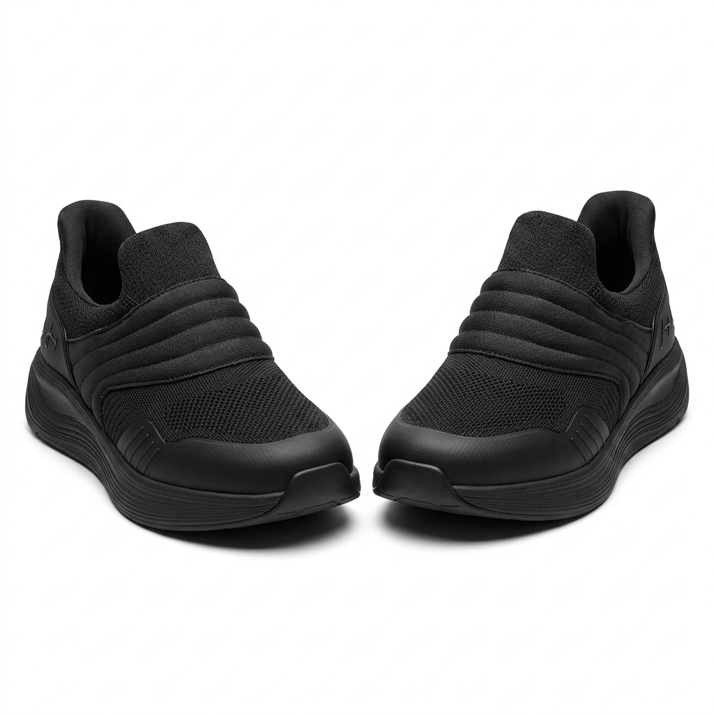Slip On Knit Sneakers With Cushioned Sole