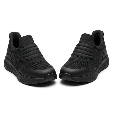 Slip On Knit Sneakers With Cushioned Sole