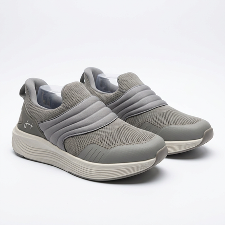 Slip On Knit Sneakers With Cushioned Sole