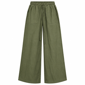 Wide Leg Elastic Waist Pants