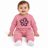 Floral Embroidered Sweatshirt And Jogger Set