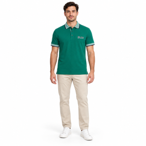 Striped Trim Polo Shirt
