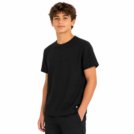 Boys Textured Short Sleeve T Shirt