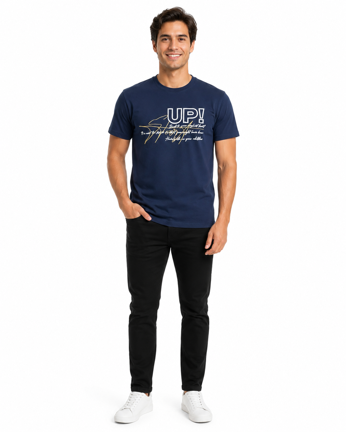 Men Up Graphic Printed T Shirt