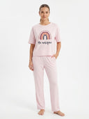 Women Be Unique Short Sleeve Pajama Set