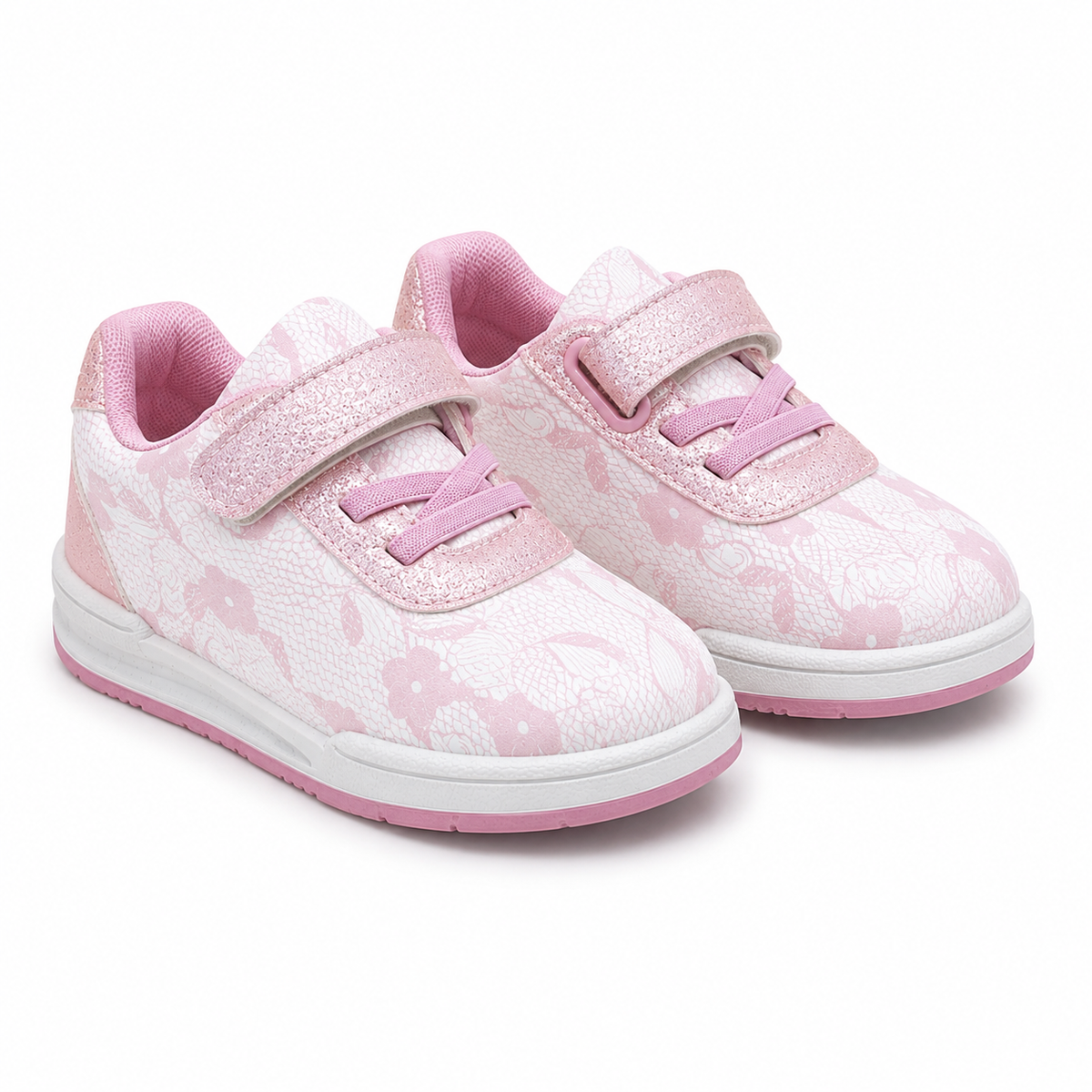 Casual patterned sneakers with glitter details