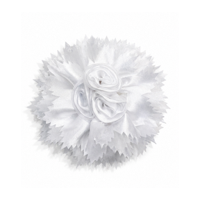 Triple rose floral hair clip with layered satin petals