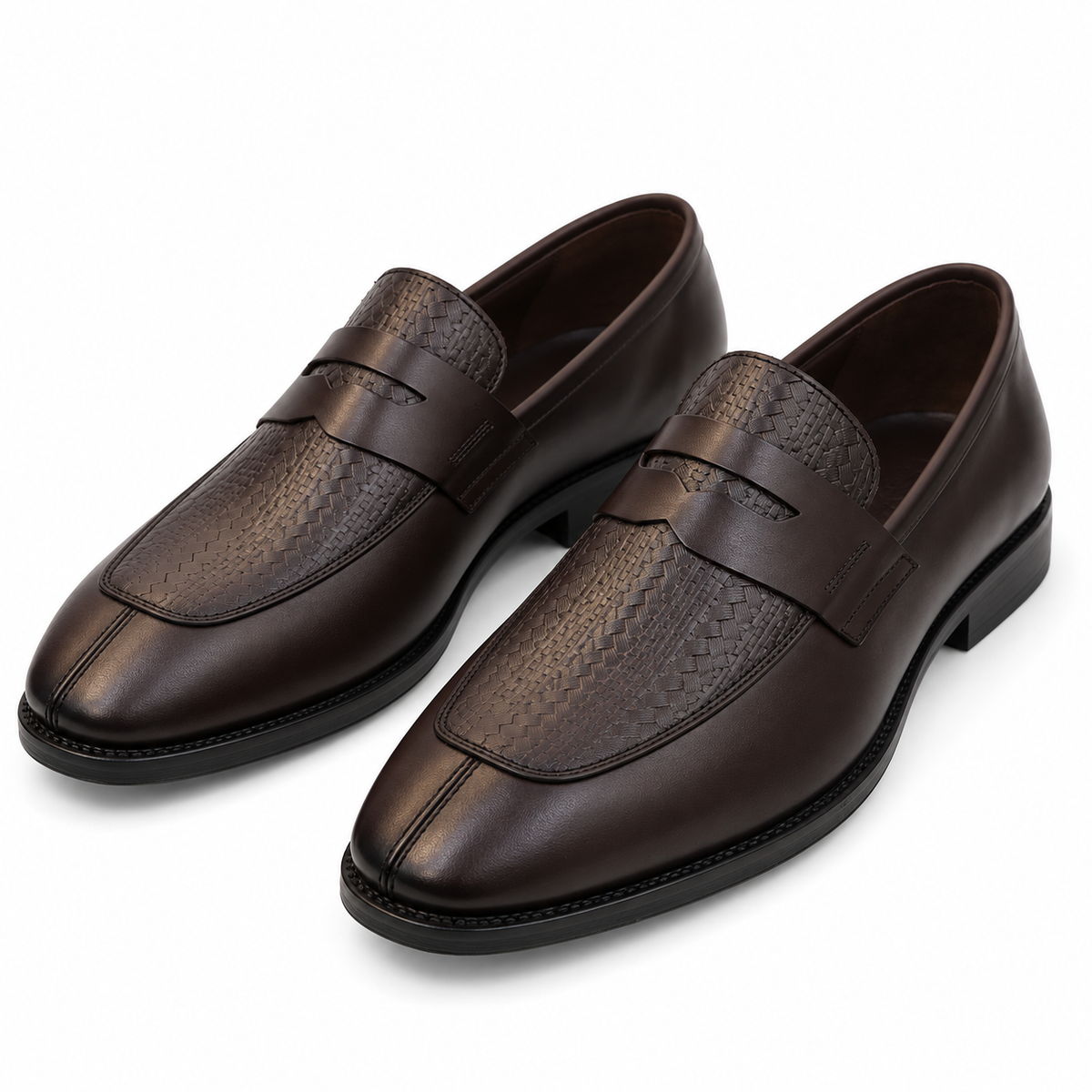 Textured Penny Loafers