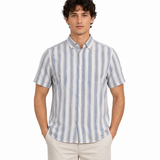 Men Striped Short Sleeve Shirt