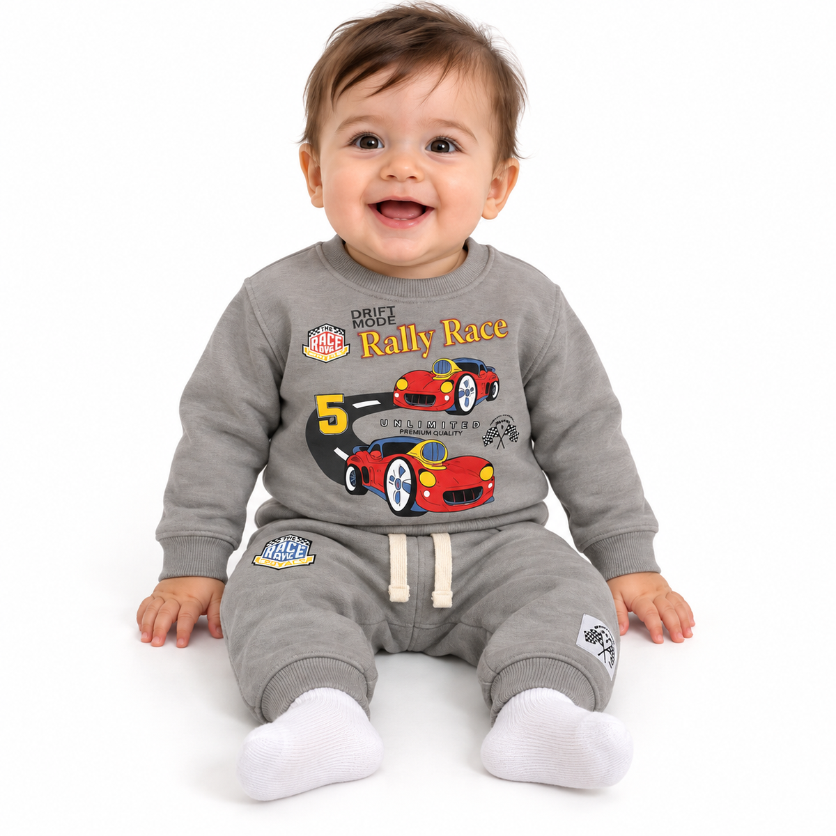 Racing Car Graphic Sweatshirt And Jogger Set