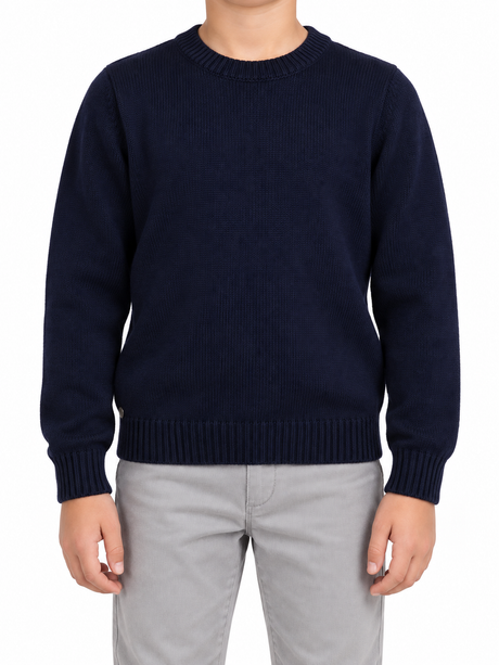 Classic Crew Neck Knitted Pullover
