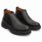 Leather Texture Chelsea Boots