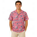 Men Tropical Print Short Sleeve Casual Shirt
