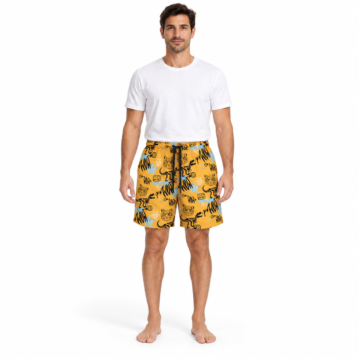 Tiger Print Swim Shorts