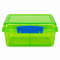 Double food box with secure lid and large capacity