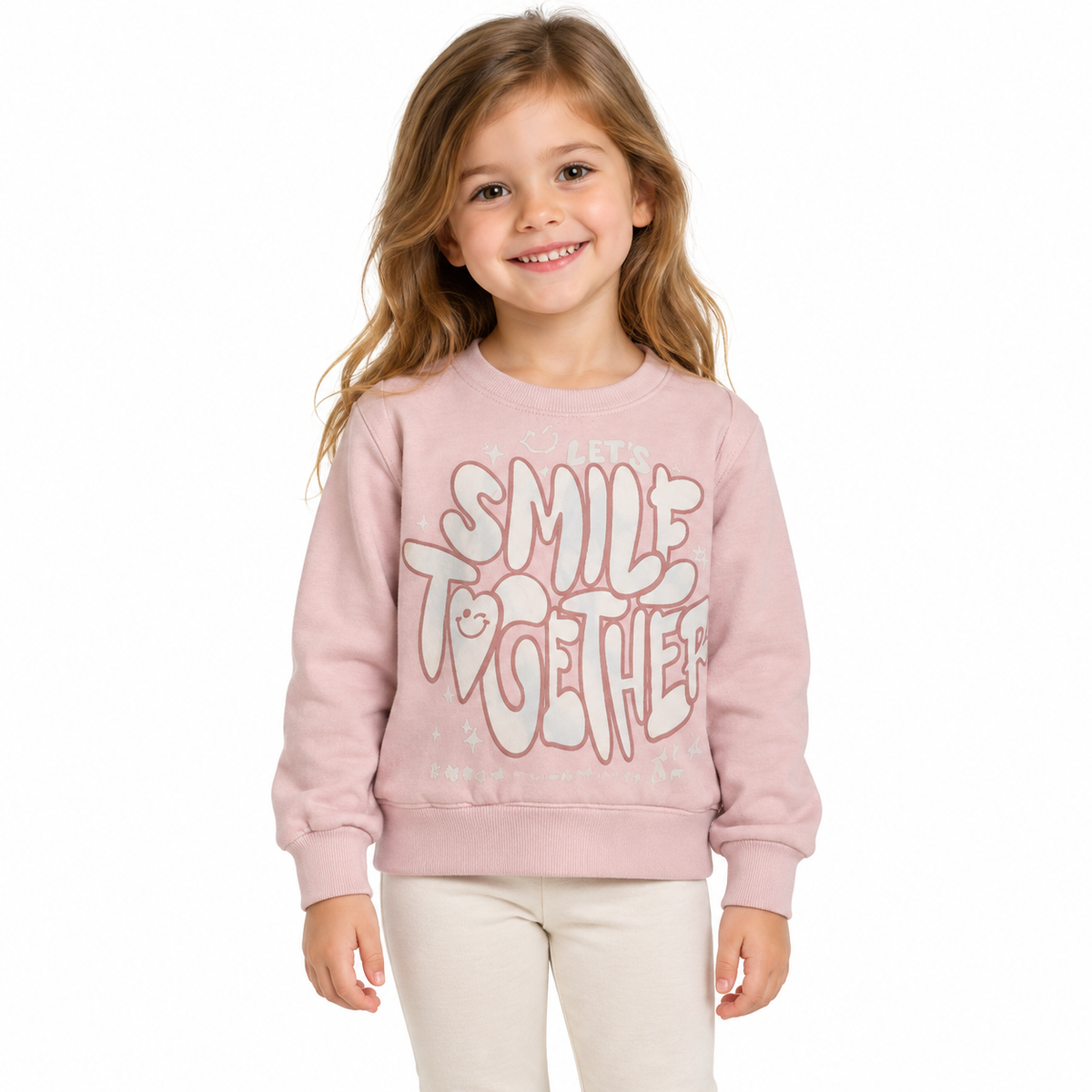 Girls Printed Long Sleeve Sweatshirt