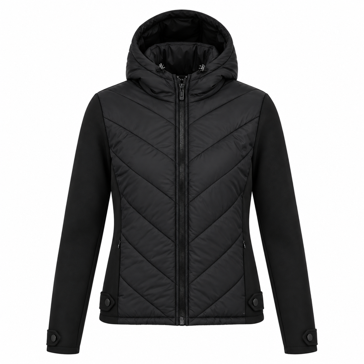Hooded Quilted Zip Jacket
