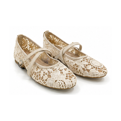 Women Lace Strap Ballet Flats
