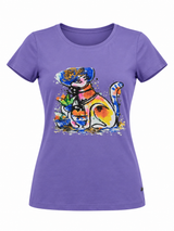 Artistic Cat Graphic T-Shirt