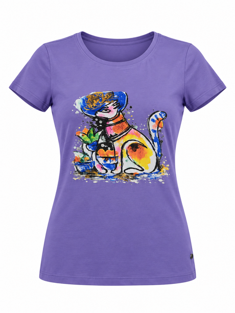 Artistic Cat Graphic T-Shirt