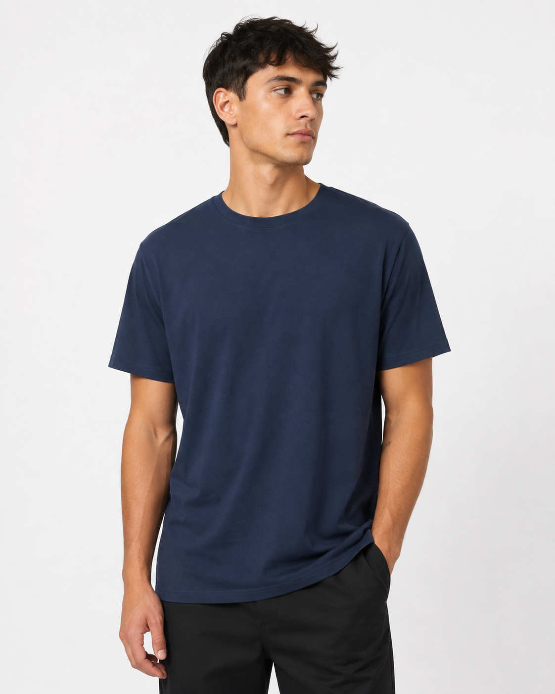 Men Basic Crew Neck T Shirt