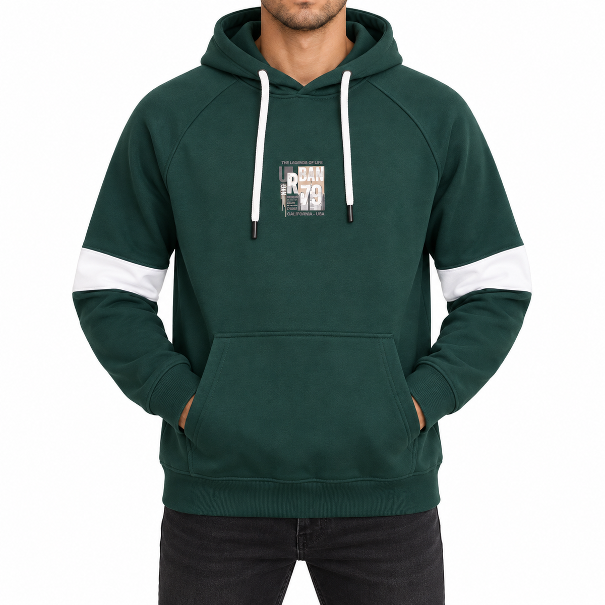 Contrast Detail Hoodie