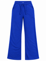 Women Solid Wide Leg Sweatpants