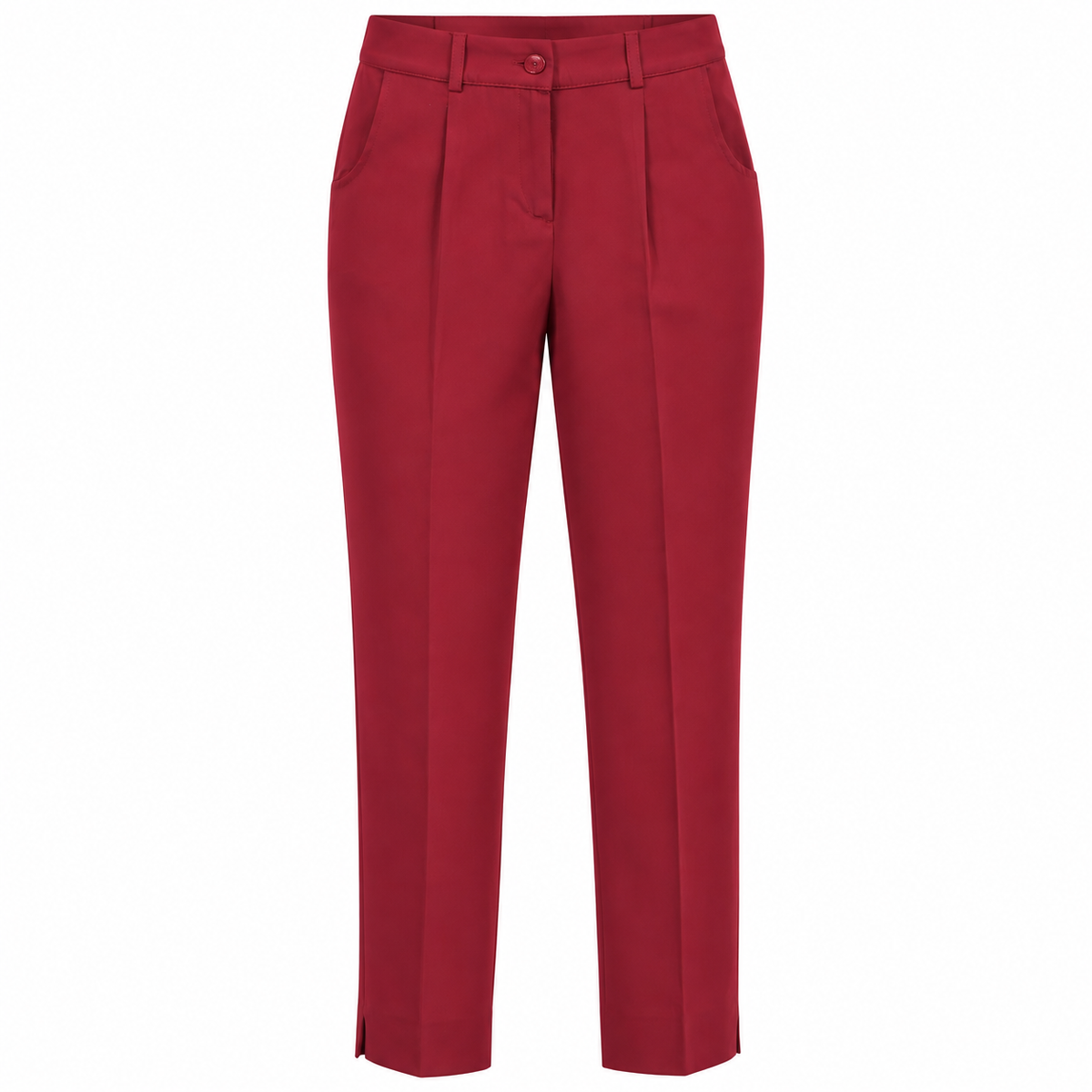 Tailored Straight Leg Pleated Pants