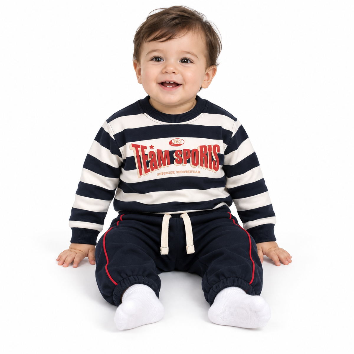 Striped Sweatshirt And Jogger Set